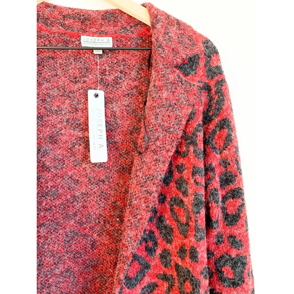 Joseph A Leopard Print Open Front Cardigan NWT Re… - image 3